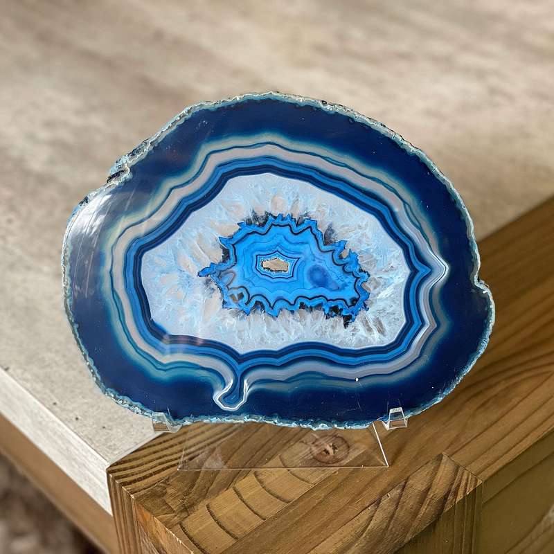 Agate Slice - Blue - Size 7 (16.5cm x 13cm)