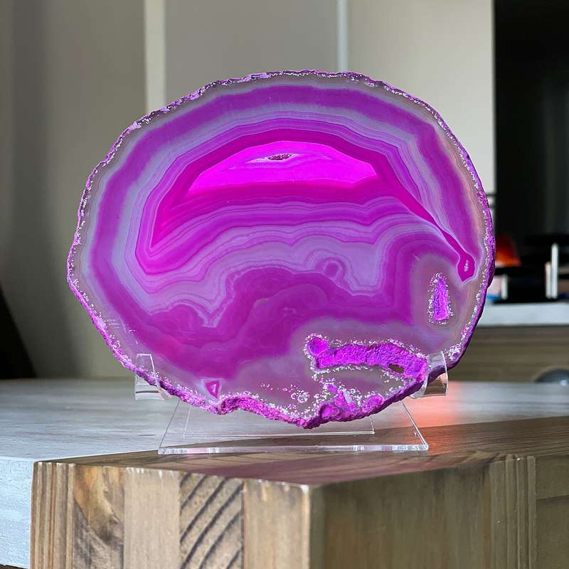 Agate Slice - Pink - Size 7 (15cm x 14cm)