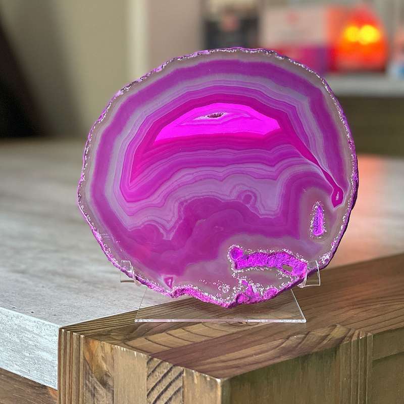 Agate Slice - Pink - Size 7 (15cm x 14cm)
