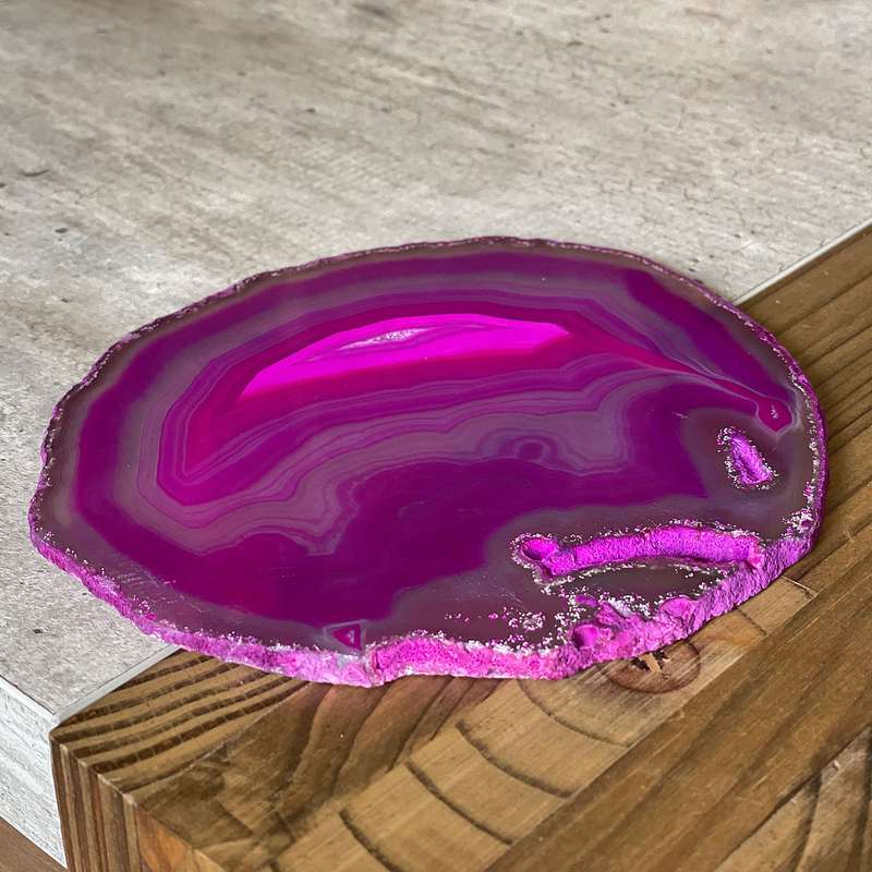 Agate Slice - Pink - Size 7 (15cm x 14cm)