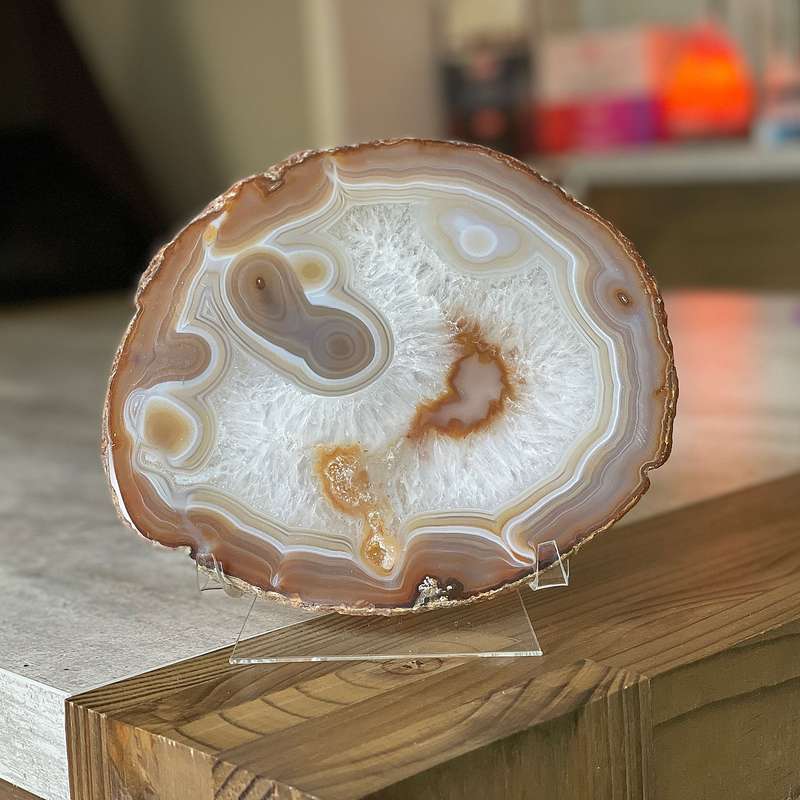 Agate Slice - Natural - Size 7 (16cm x 14cm)
