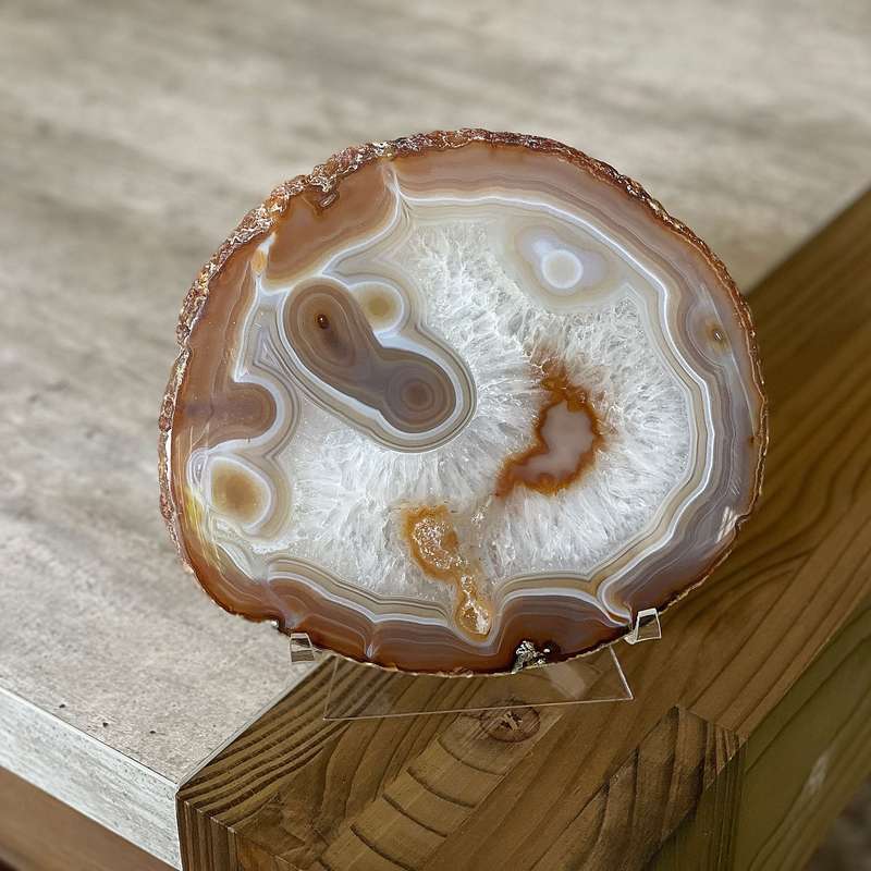 Agate Slice - Natural - Size 7 (16cm x 14cm)