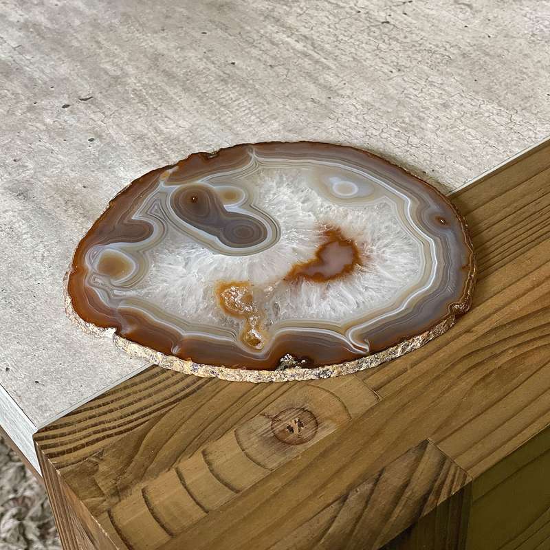 Agate Slice - Natural - Size 7 (16cm x 14cm)