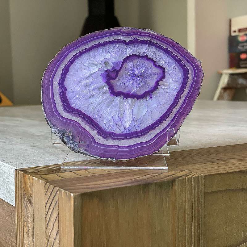 Agate Slice - Purple - Size 5 (13cm x 12cm)