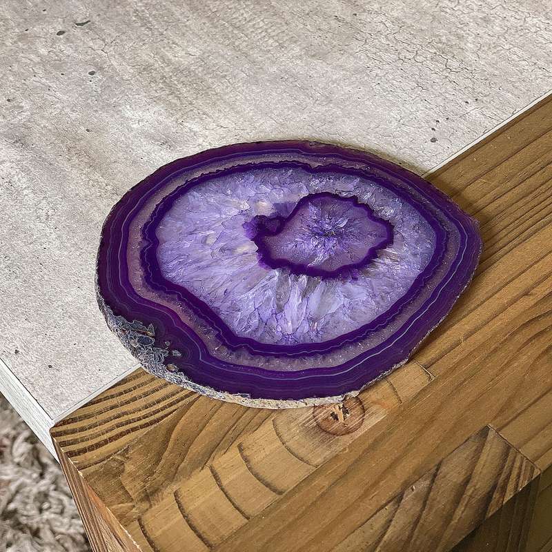 Agate Slice - Purple - Size 5 (13cm x 12cm)