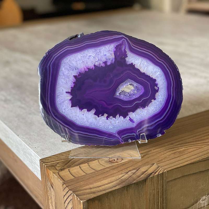 Agate Slice - Purple - Size 7 (17cm x 13cm)