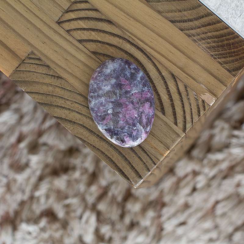 Lepidolite & Pink Tourmaline Worry Stone