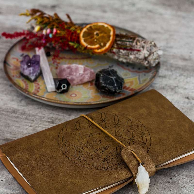Manifestation Journal - 7 Chakra (Brown Leather)