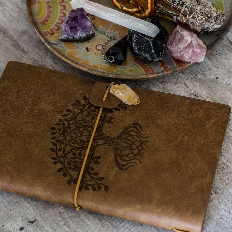 Manifestation Journal - Tree of Life (Brown Leather)