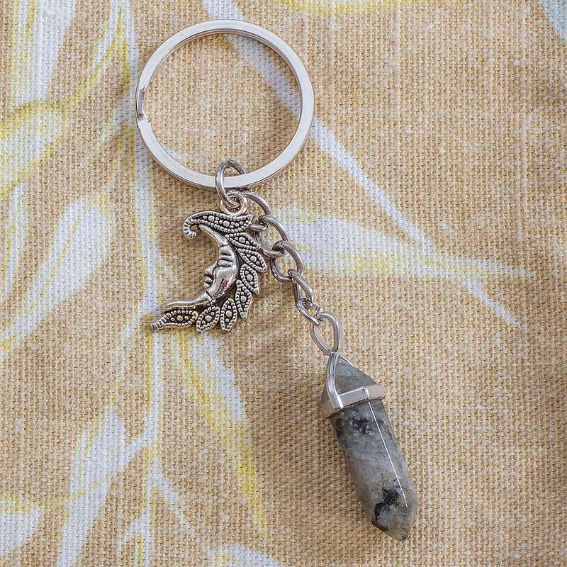 Moon Keyring - Labradorite