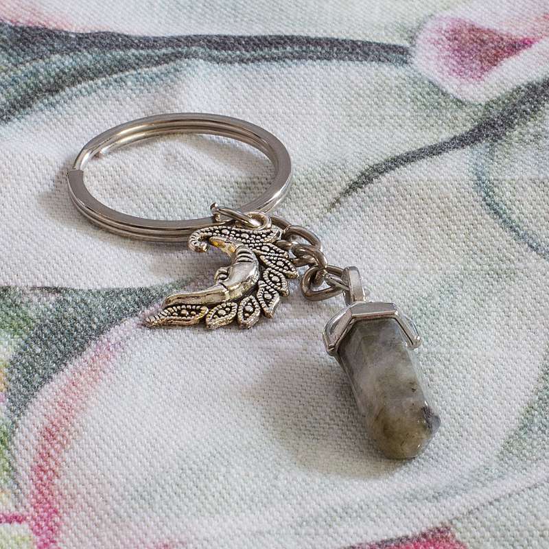 Moon Keyring - Labradorite