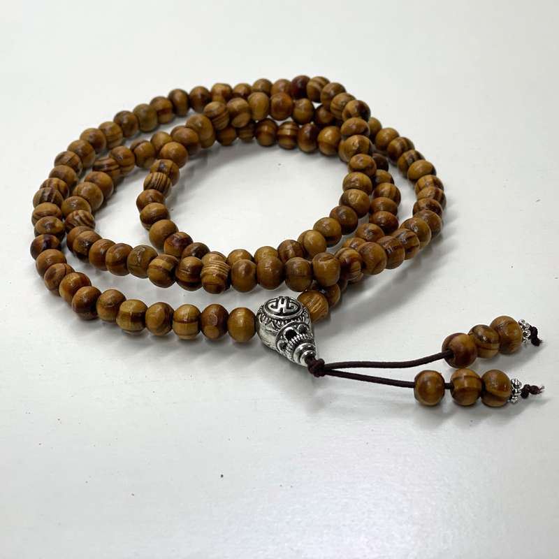Natural Wood Mala Beads