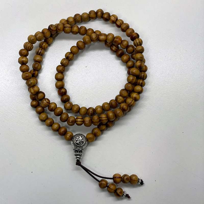 Natural Wood Mala Beads