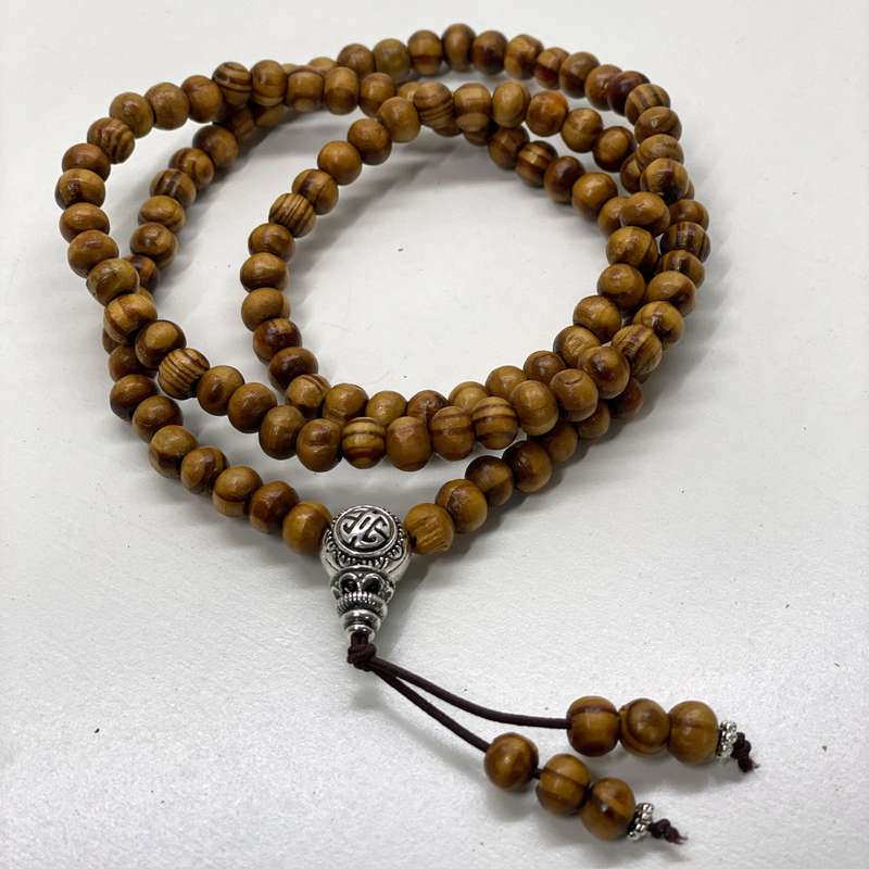 Natural Wood Mala Beads