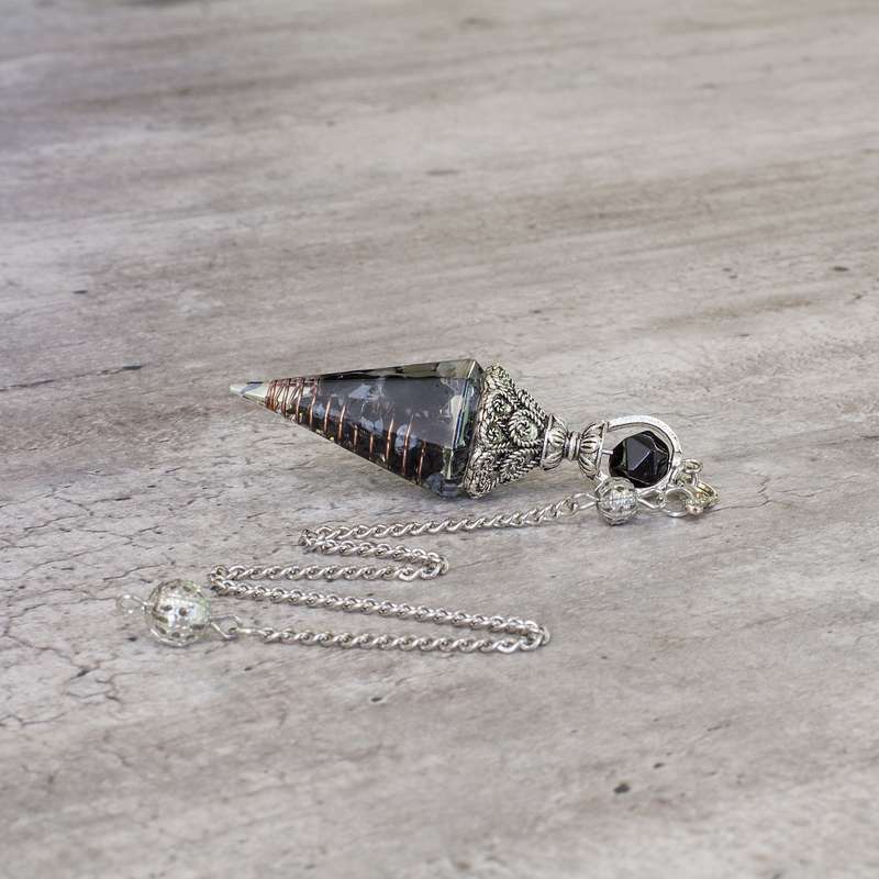 Pendulum - Snowflake Obsidian - Resin