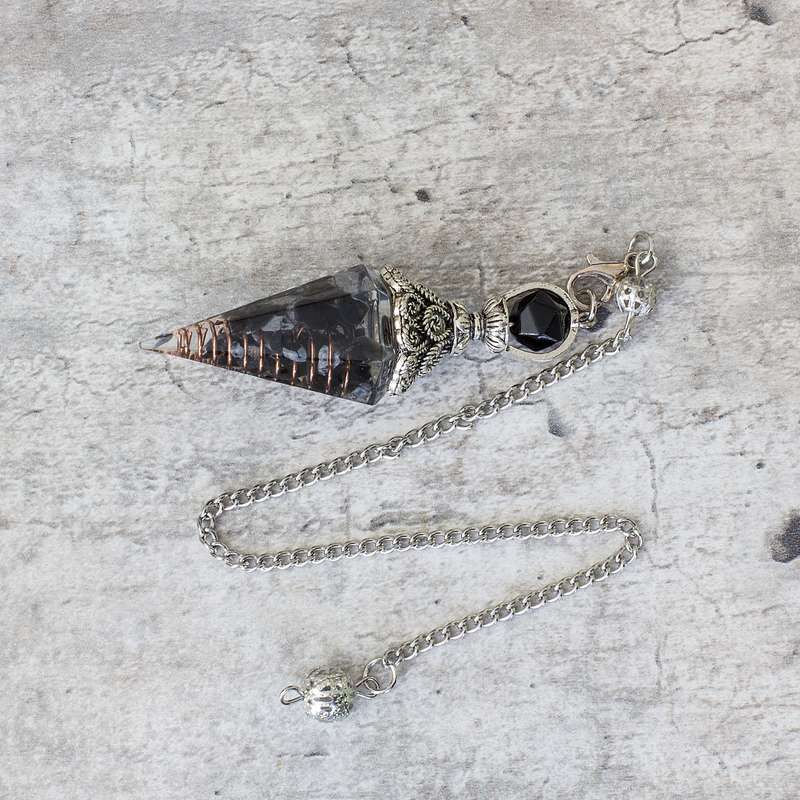 Pendulum - Snowflake Obsidian - Resin