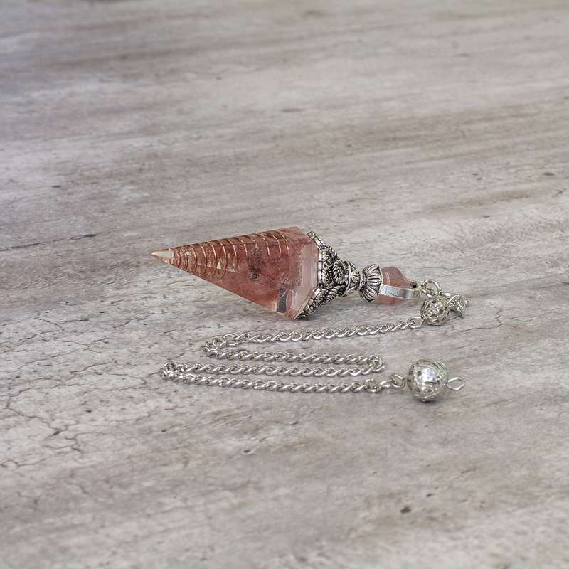 Pendulum - Strawberry Quartz - Resin