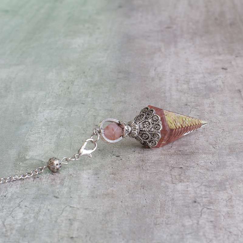 Pendulum - Strawberry Quartz - Resin