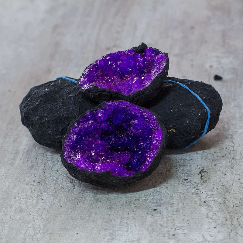Agate Surprise Geode - Color Treated - Purple