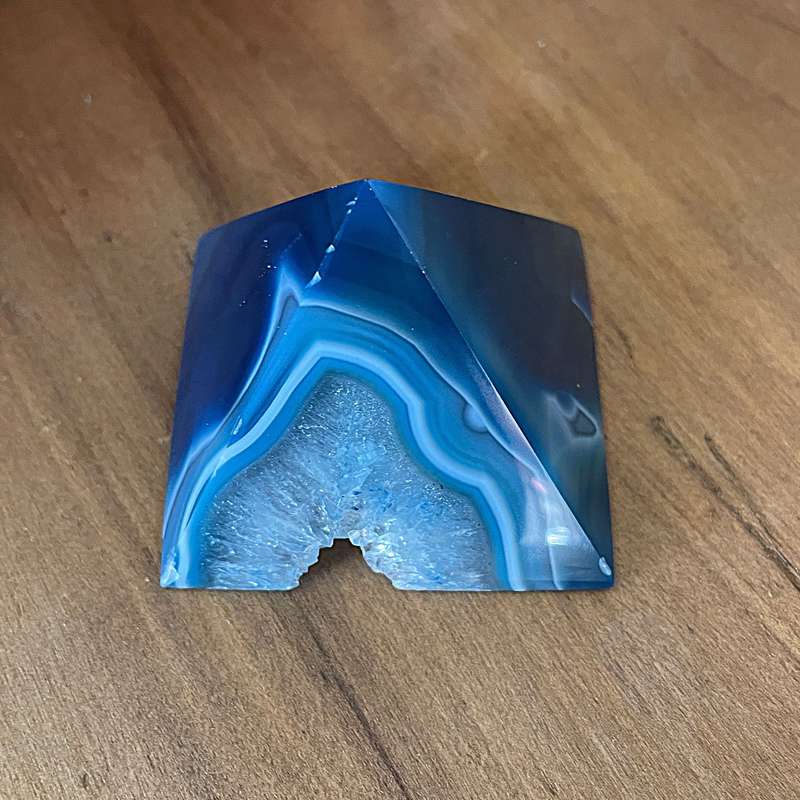 Agate Pyramid - Blue