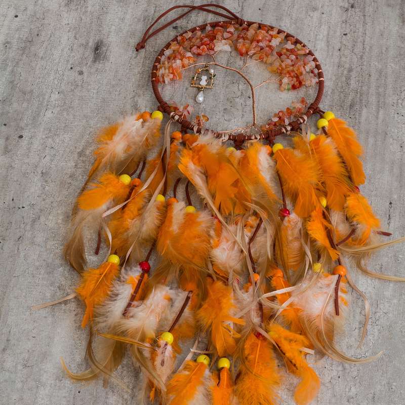 Dream Catcher - Orange - Red Aventurine