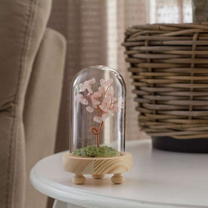 Crystal / Gemstone tree of life - Rose Quartz