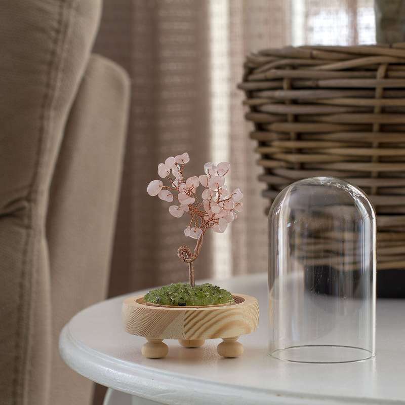 Crystal / Gemstone tree of life - Rose Quartz