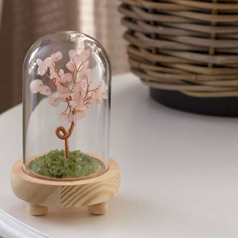 Crystal / Gemstone tree of life - Rose Quartz