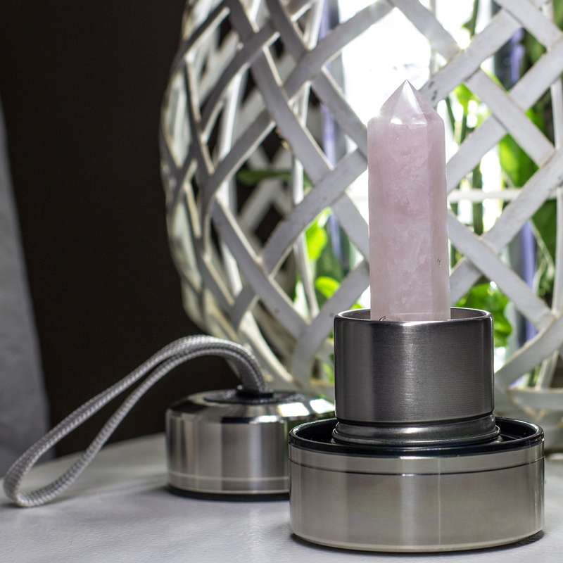 Crystal Essence Water Bottle - Rose Quartz