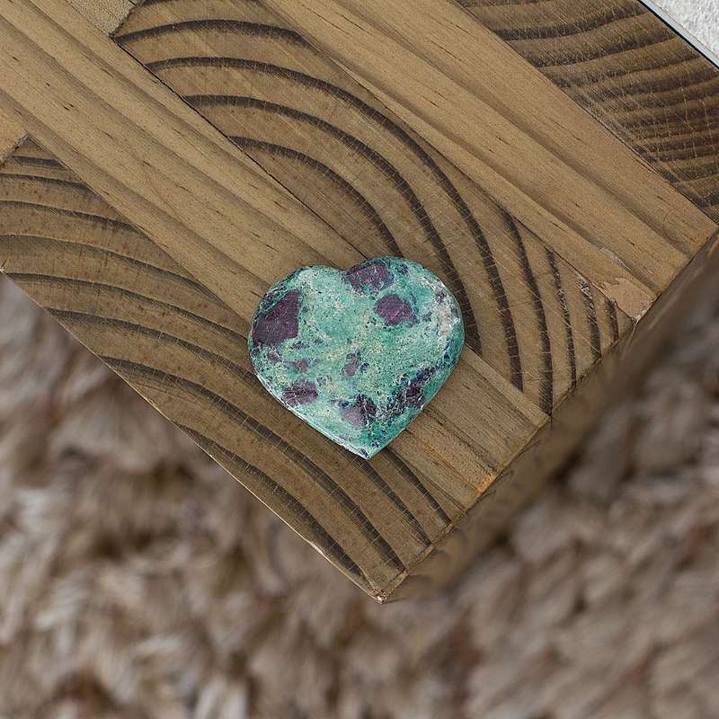 Ruby In Fuchsite Heart