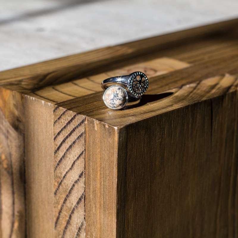 Tree of Life Adjustable Ring - Picture Stone
