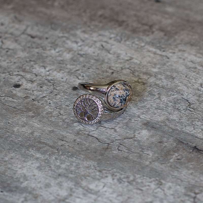 Tree of Life Adjustable Ring - Picture Stone