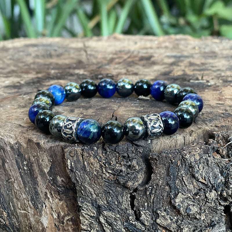 The Triple Protection Bracelet (10mm) Blue