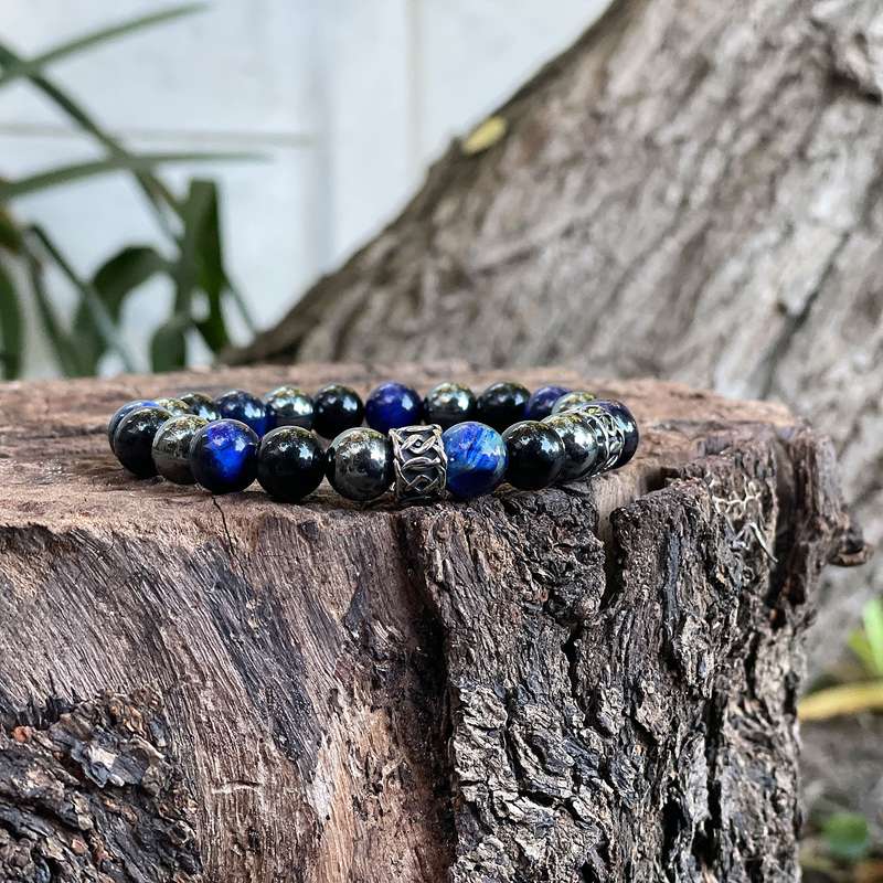 The Triple Protection Bracelet (10mm) Blue