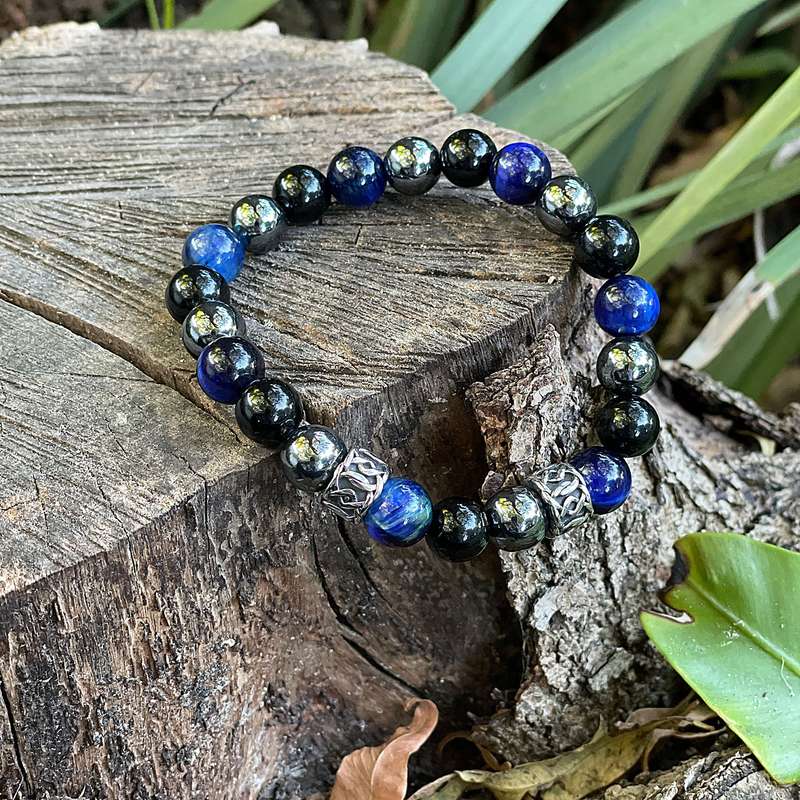 The Triple Protection Bracelet (10mm) Blue