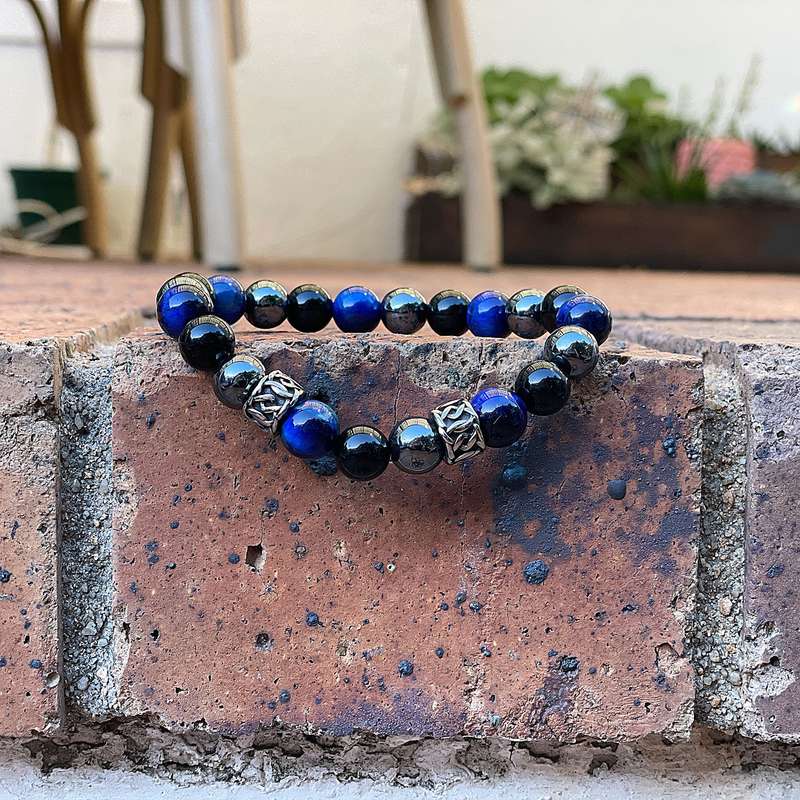The Triple Protection Bracelet (10mm) Blue