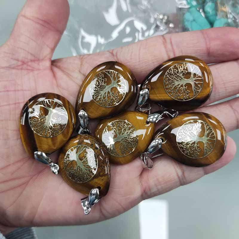 Water Drop Necklace - Tigers Eye