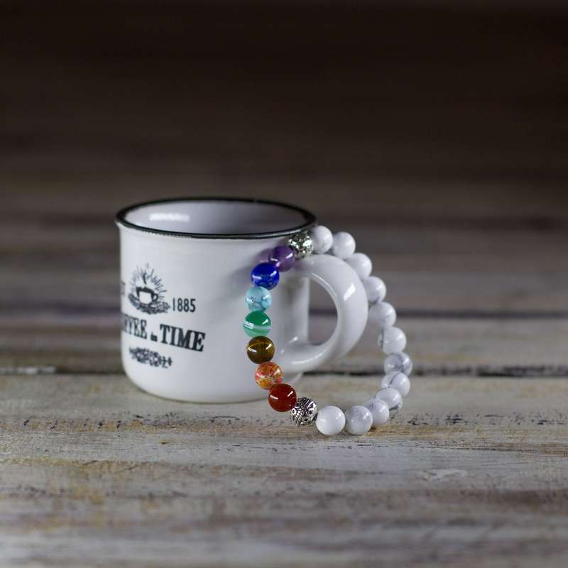 Howlite 7 Chakra Bracelet