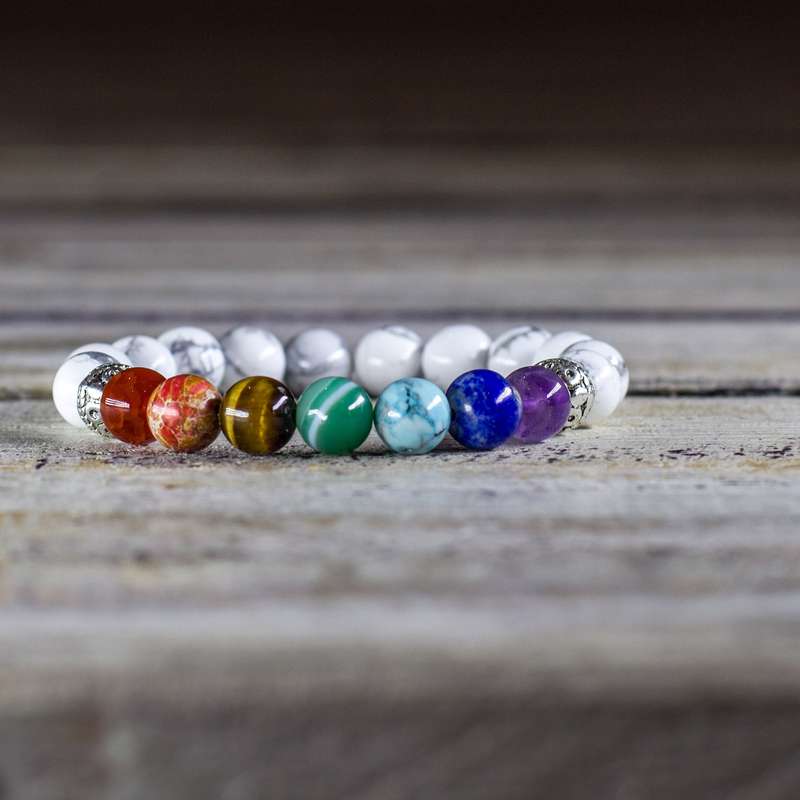Howlite 7 Chakra Bracelet