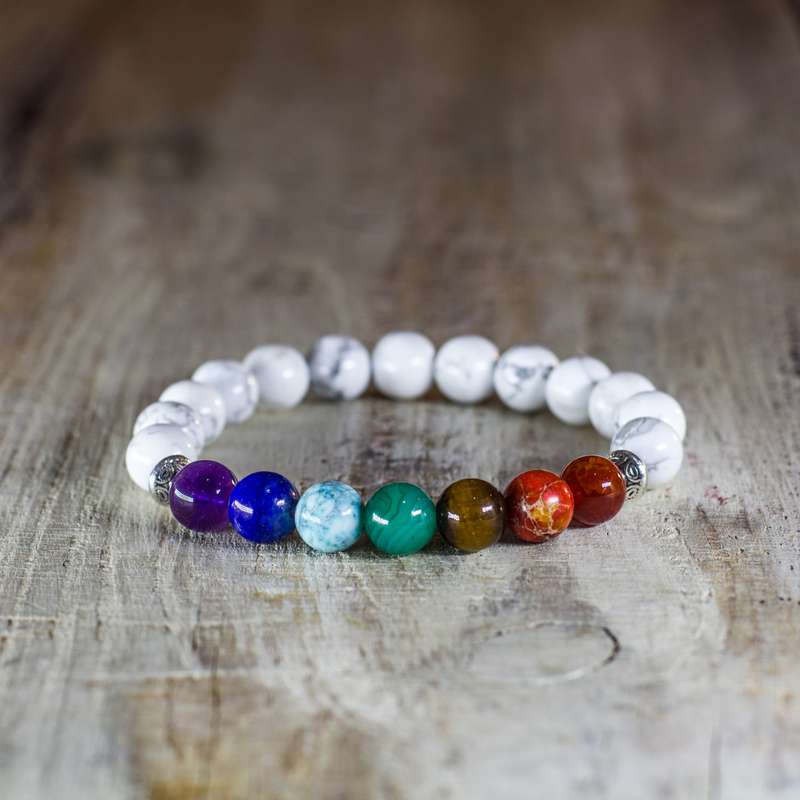 Howlite 7 Chakra Bracelet