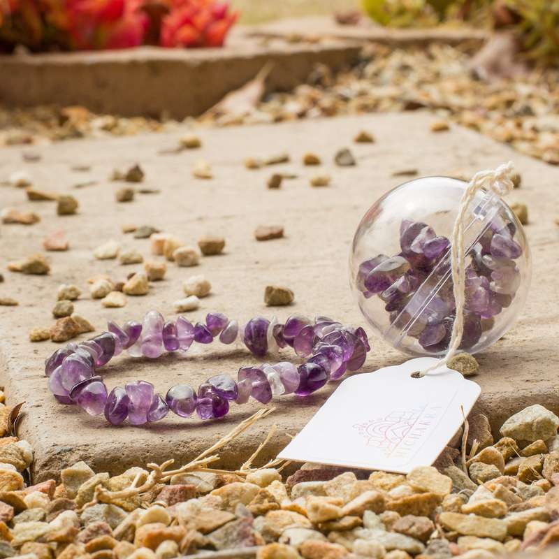 Amethyst Chip Bracelet
