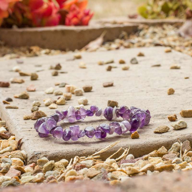 Amethyst Chip Bracelet