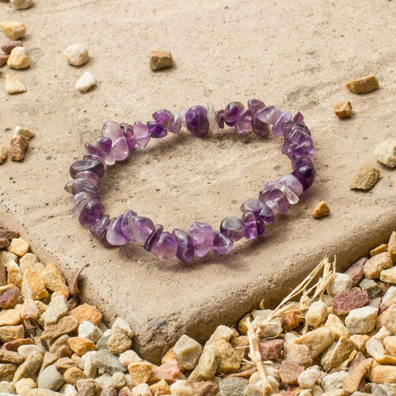Amethyst Chip Bracelet