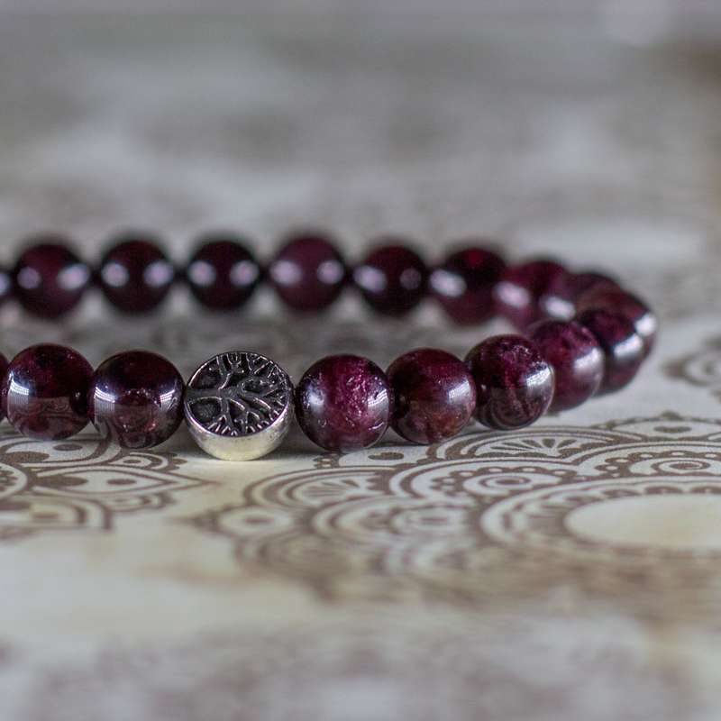 The Fire Bracelet - Red Garnet