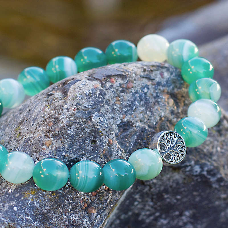 The Harmony Bracelet - Green Agate
