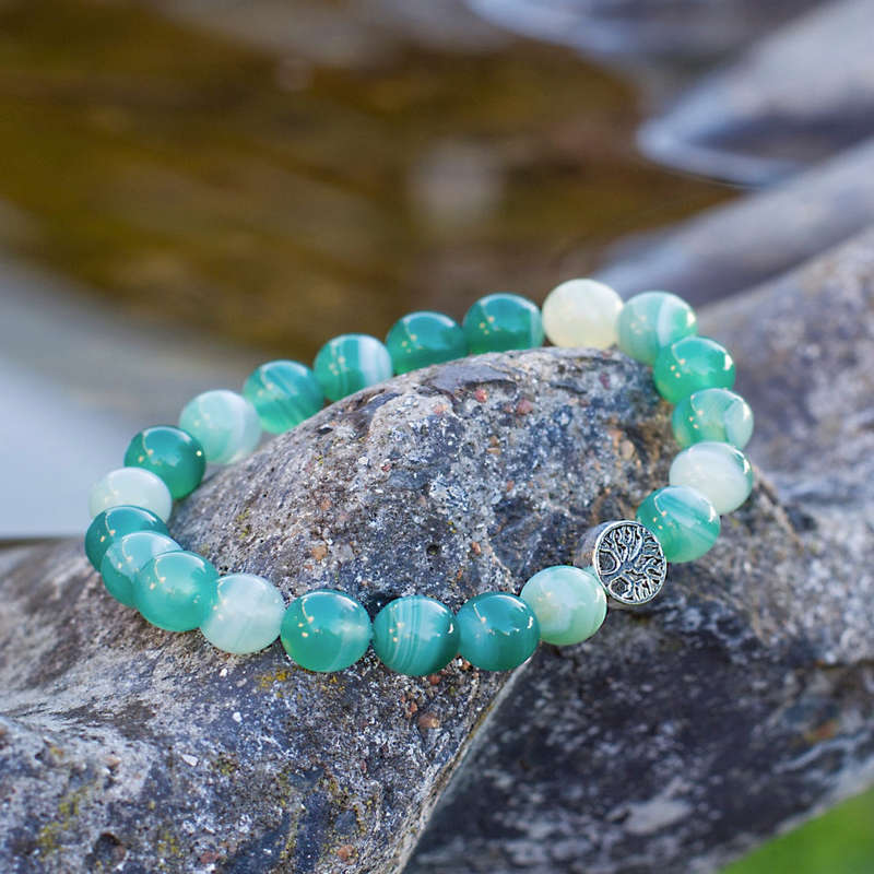 The Harmony Bracelet - Green Agate