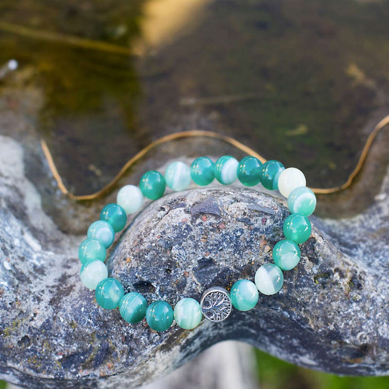 The Harmony Bracelet - Green Agate