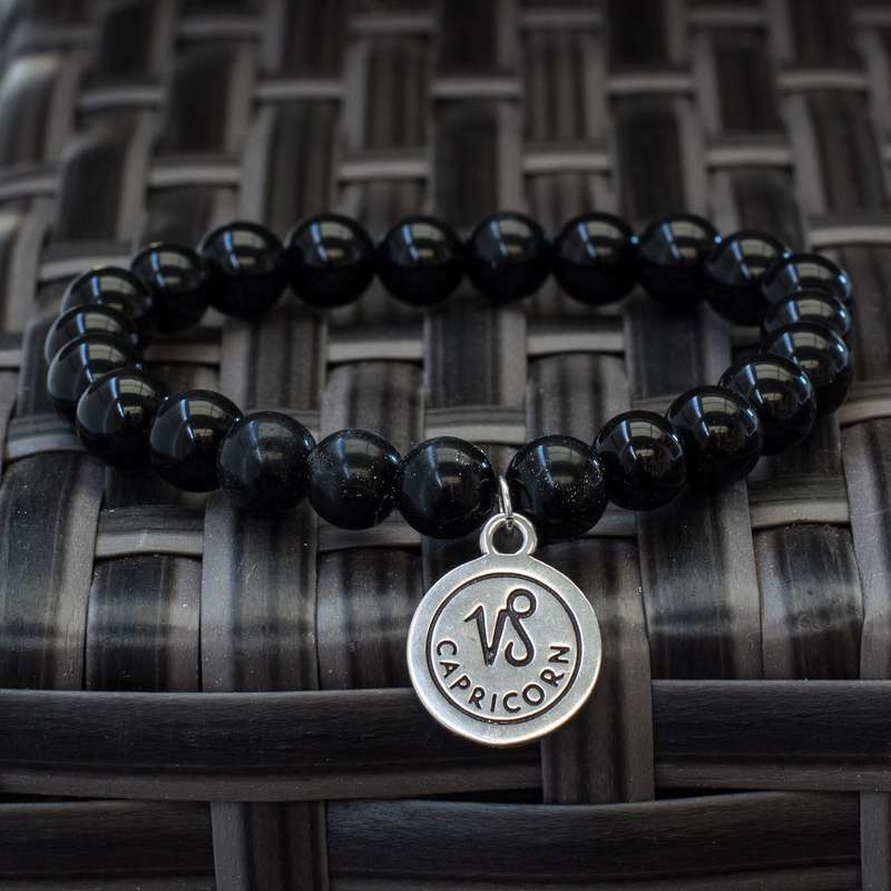 The Stars  Black Obsidian Zodiac Bracelets