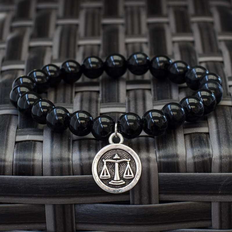 The Stars  Black Obsidian Zodiac Bracelets