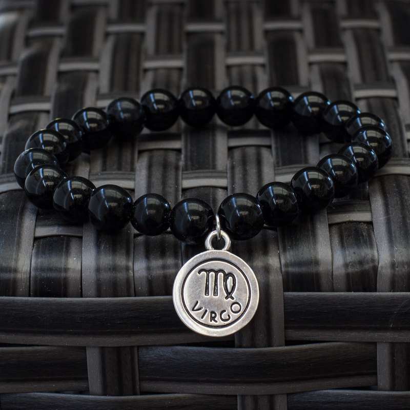 The Stars  Black Obsidian Zodiac Bracelets